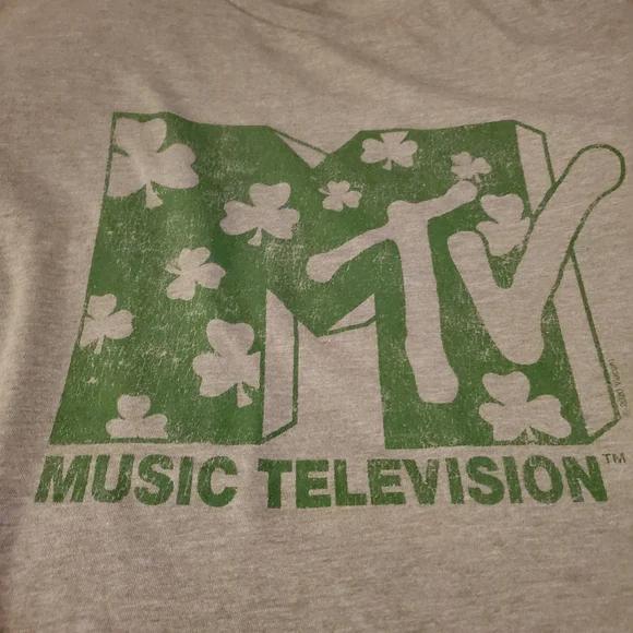 Old Navy MTV St Patrick's Day Mens Heather Green Classic T-Shirt XXL - Picture 2 of 4